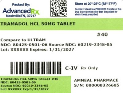 Tramadol HCl 50mg #40 (Tramadol HCl 50mg 80425 0501 06)
